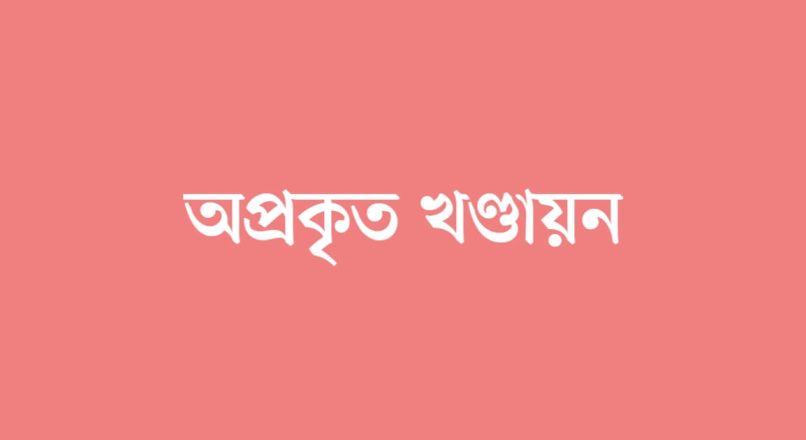 অপ্রকৃত খণ্ডায়ন
